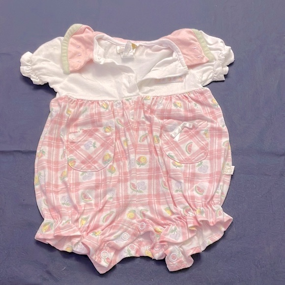 3/$15 🌸 Cute fruity pastel baby onesie, baby size 12 months - Picture 1 of 8